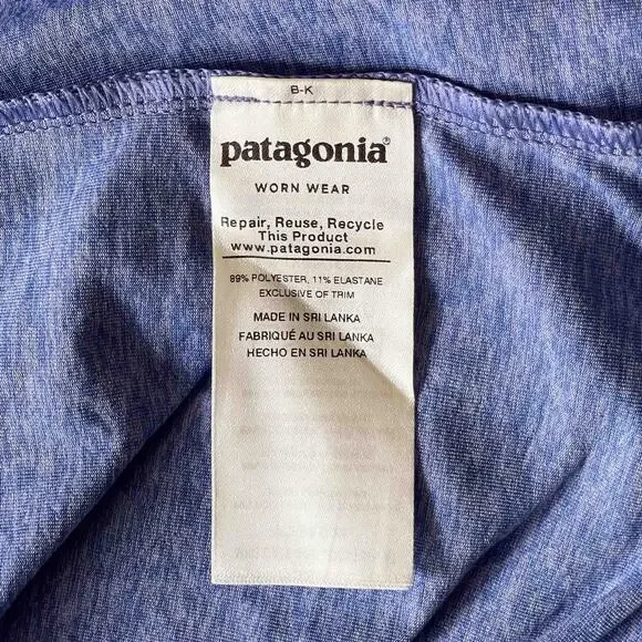 Patagonia Worn Wear Women's W's Seabrook Bandha Dress Blue Heathered Size XL - Picture 6 of 9